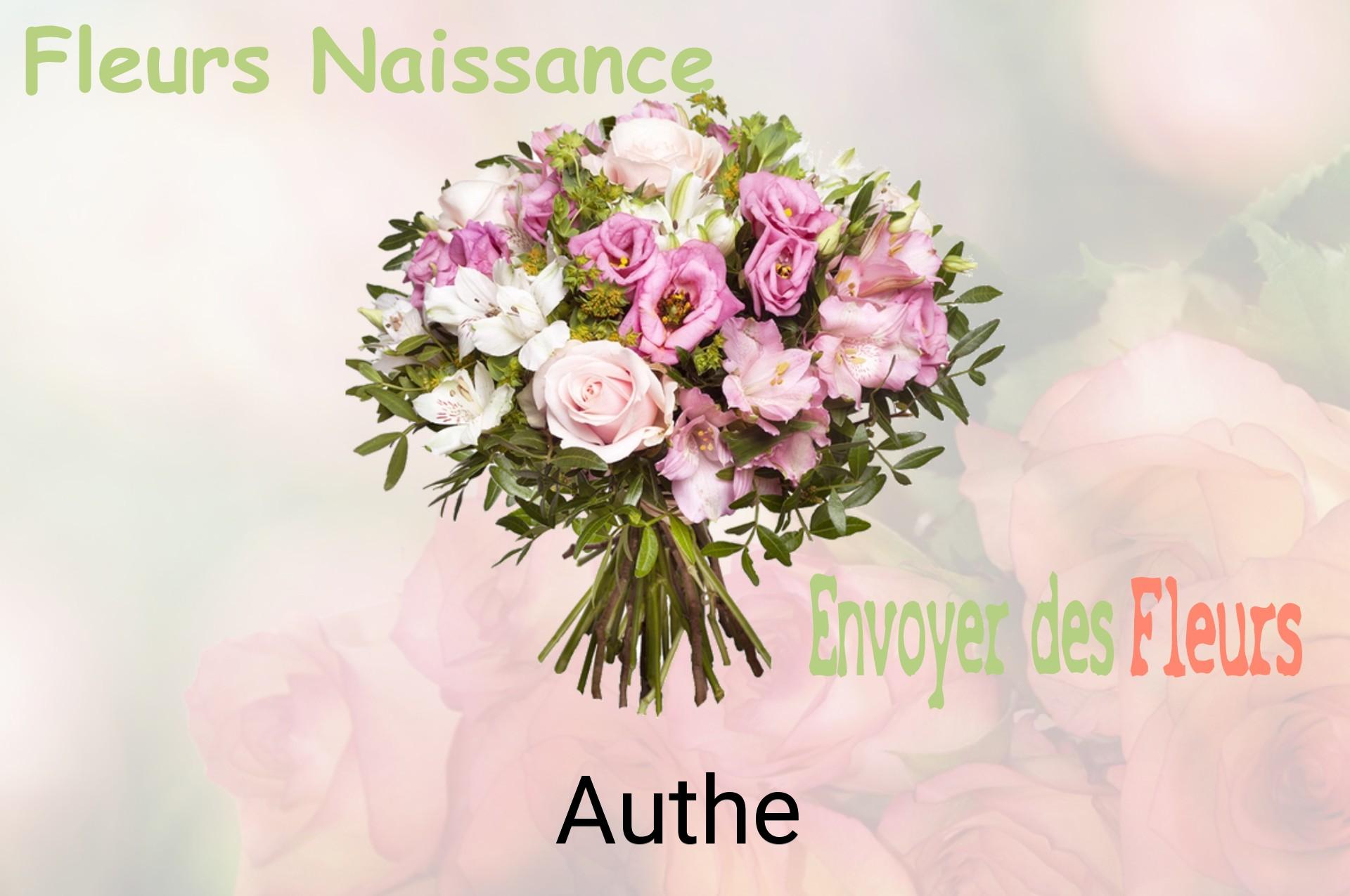 Bouquet de fleurs de naissance livré à Authe
